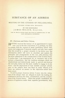 Substance of an address to a meeting of the citizens of Philadelphia delivered, October sixth, MDCCLXXXVII by the Honorable James Wilson...