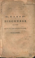 A discourse delivered at Wethersfield, December 11th, 1783 : being a day of public thanksgiving, throughout the United States of America.