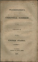 Washington's farewell address to the people of the United States.