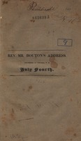 Christian patriotism : an address delivered at Concord, July the Fourth, 1825