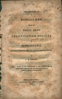 A discourse before the Young Men's Colonization Society of Pennsylvania, delivered October 24, 1834, in St. Paul's church, Philadelphia.