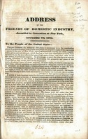 Address of the Friends of Domestic Industry, assembled in convention at New York, October 26, 1831, to the people of the United States.