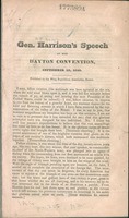 Gen. Harrison's speech at the Dayton Convention, September 10, 1840 : Published by the Whig Republican Association, Boston.
