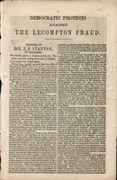 Democratic protests against the Lecompton fraud.