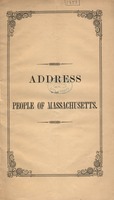 Address to the people of Massachusetts