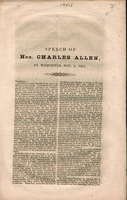 Speech of Hon. Charles Allen, at Worcester, Nov. 5, 1853.