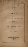 The bad Friday: a sermon preached in the First church, West Roxbury, June 4, 1854; it being the Sunday after the return of Anthony Burns to slavery. 