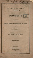 The state of the country. A discourse preached in the Federal street meetinghouse in Boston, on Sunday, June 8, 1856.