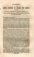 Argument of the Hon. Edson B. Olds, of Ohio before the Judiciary Committee of the House, March 2, 1854 : against the bill proposing to divide the State of Ohio into two Judicial Circuits