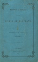 Second address to the people of Maryland by William H. Collins.