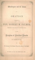 Washington and the union : oration delivered
