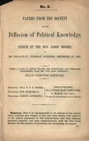 Speech of the Hon. James Brooks, at 932 Broadway, Tuesday evening, December 30, 1862