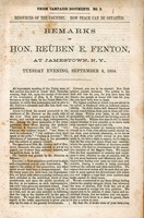 Resources of the country : How peace can be obtained : remarks of Hon. Reuben E. Fenton, at Jamestown, N.Y., Tuesday evening, September 8, 1864