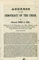 Address to the Democracy of the Union