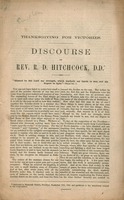 Thanksgiving for victories : discourse