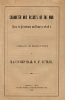 Character and results of the war. : how to prosecute and how to end it.