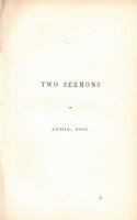 Two sermons of April, 1865