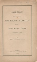 A sermon on the assassination of Abraham Lincoln : preached at Surrey Chapel, London, Sunday, May 14, 1865