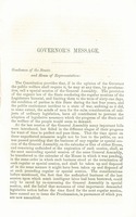 Governor's message : [to the Senate and House of Representatives of Indiana].
