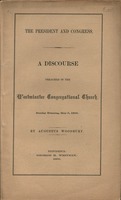The President and Congress : a discourse preached in the Westminster Congregational Church, Sunday evening, May 6, 1866