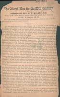 The colored men for the 20th century : sermon