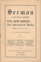 The new Herod, the international banker : sermon