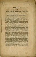 Address of the Whig Young Men's Convention to the people of Massachusetts.