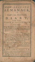 The New-England almanack, or Lady's and gentleman's diary, for the year of our Lord Christ 1776 : being the bissextile, or leap-year, and the sixteenth of the reign of his majesty King George and Third, till the 25th of October 1776.: New-England almanack