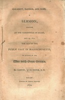 Calamity, danger, and hope. A sermon, preached at the Tabernacle in Salem, July 23, 1812. The day of the public fast in Massachusetts, on account of the war with Great-Britain.