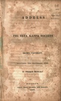An address to the Phi Beta Kappa Society of Brown University : delivered 5th September, 1832