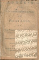 Address and recommendations to the states by the United States in Congress assembled.