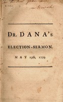 A sermon, preached before the General Assembly of the state of Connecticut, at Hartford, on the day of the anniversary election, May 13, 1779