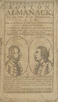 Bickerstaff's Boston almanack, for the year of our redemption 1778 : being the second year of American independence and the second after leap-year : calculated for the meredian of Boston, lat. 42ʹ 25° N. : containing, besides what is necessary in an alman