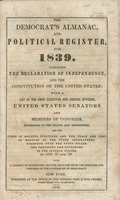The Democrat's almanac, and political register, for 1839